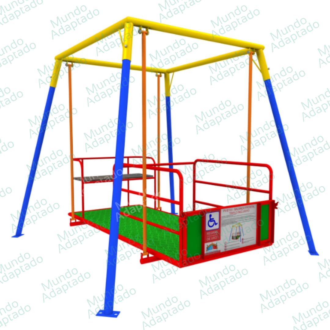 Balanço Inclusivo Frontal Triplo